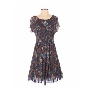 Anthropologie Weston Wear Brown Floral Dress
